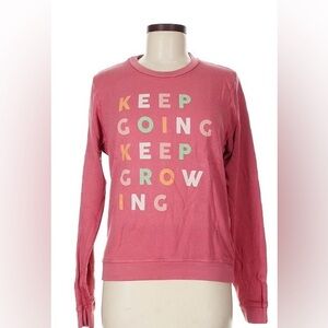 Almost New Sol Angeles Pink 'Keep Going Keep Growing' Graphic Sweatshirt Size M